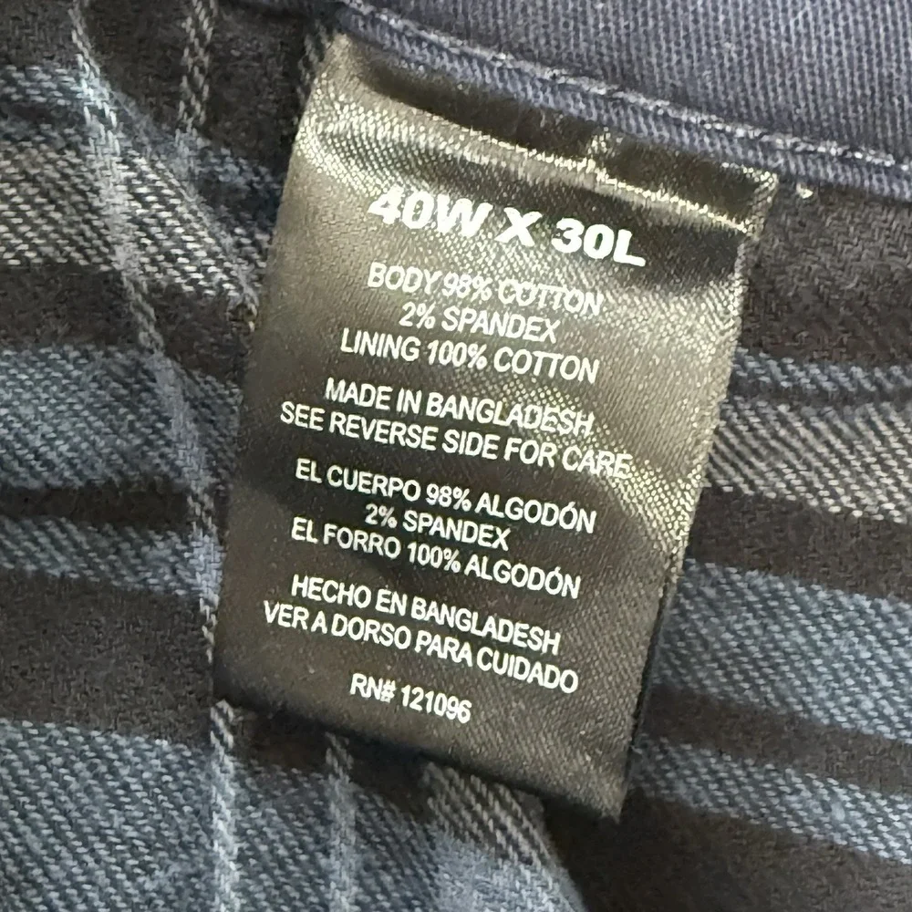 Weatherproof Flannel Lined Chino Khaki Pants Mens 40x30 Extra Soft Stretch Twill